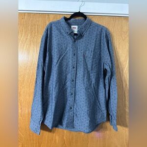 Levi's Blue Patterned Casual Shirt